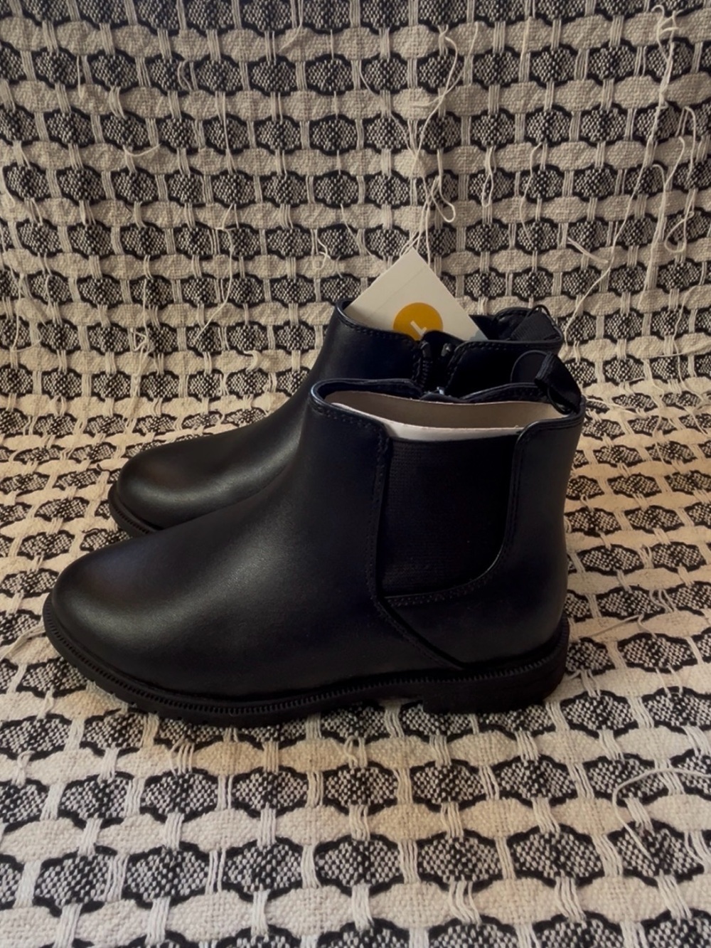 Cat & Jack Black Kids Chelsea Boots - Picture 3 of 8
